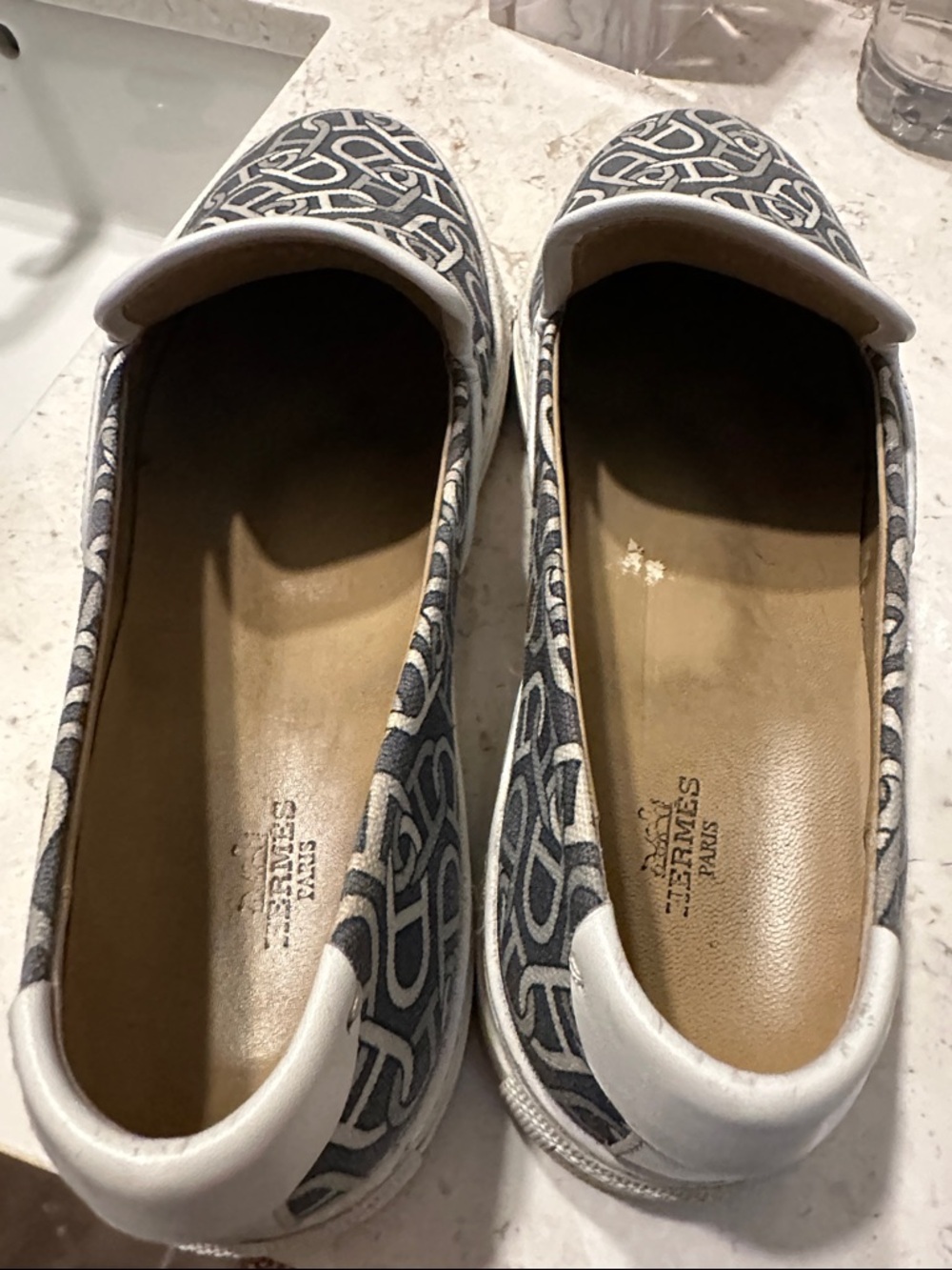 Hermès Chaîne d'Ancre canvas slip-on trainers - Picture 8 of 11